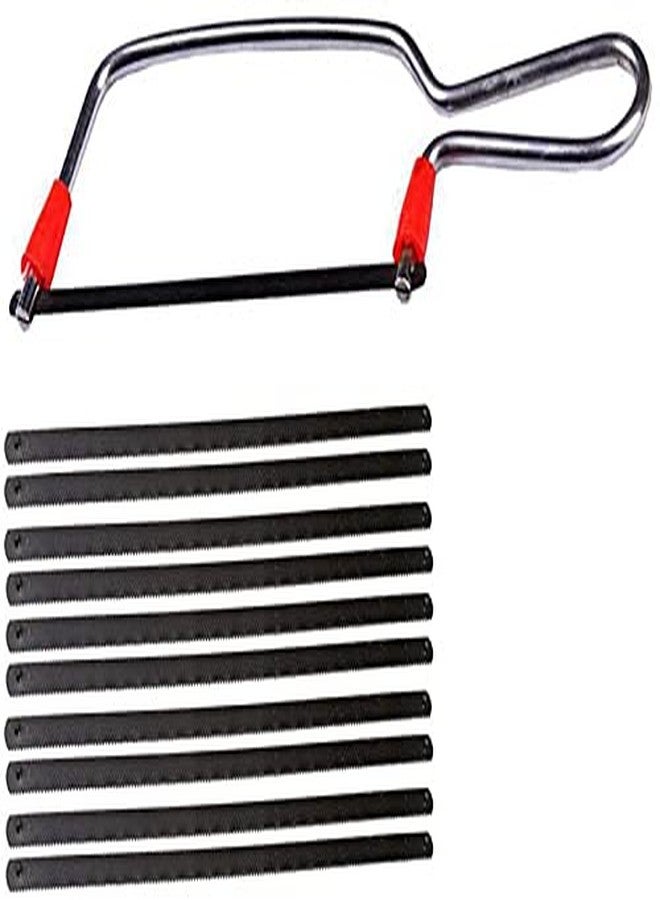 Inditrust إطار منشار صغير من الفولاذ من إنديترست مع 20 شفرة احتياطية من نوع كراون (أسود) - Image 2